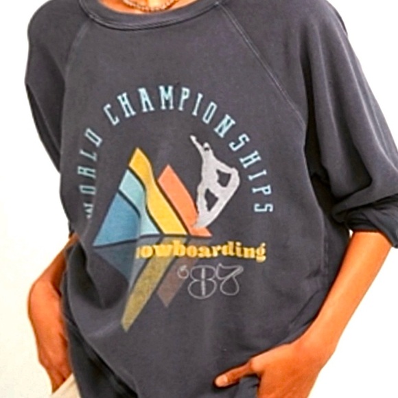 Original Retro Brand Tops - Original Retro Brand x Free People World Championships Snowboarding Pullover